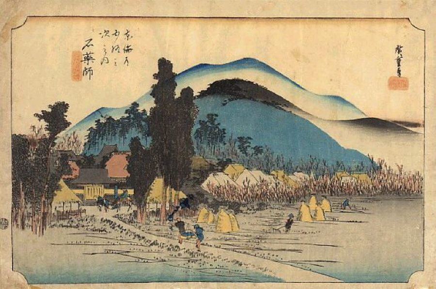 歌川広重「東海道五十三次・石薬師」