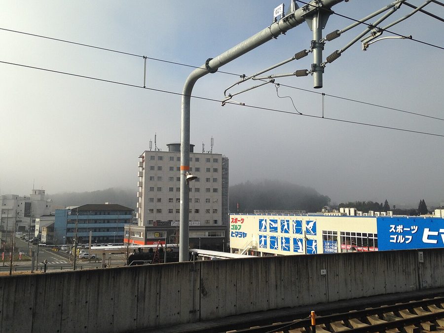霧の日の福知山市