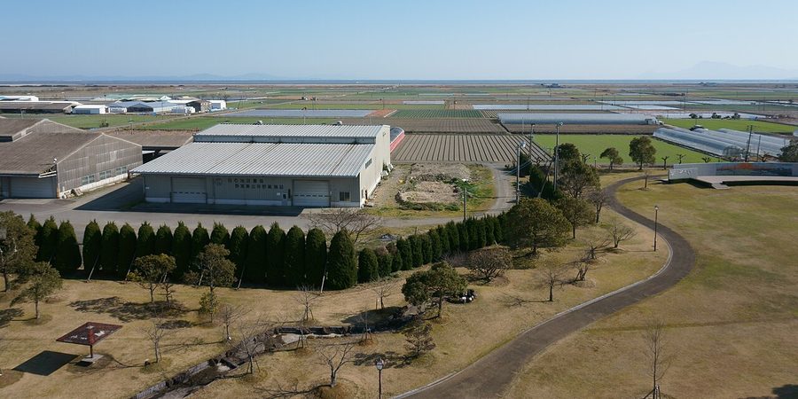 白石平野の干拓地に広がる農地