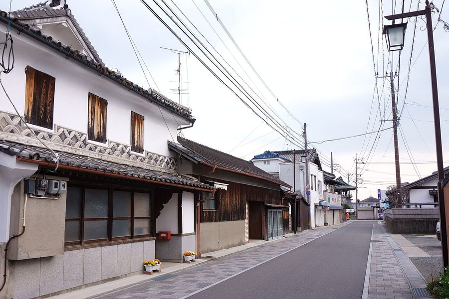 神埼宿の旧長崎街道の街並み
