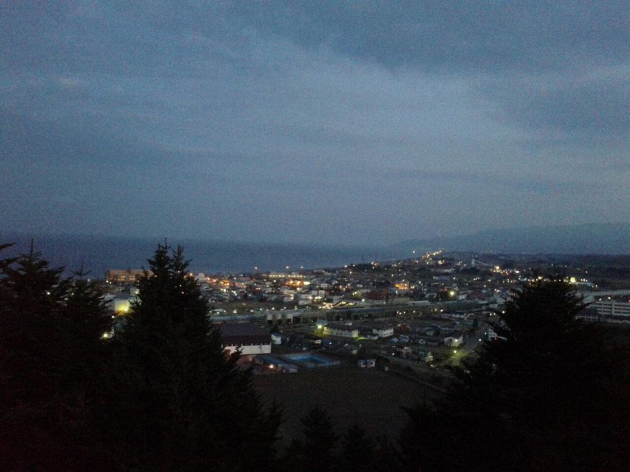 薬師山から見た夜の木古内市街