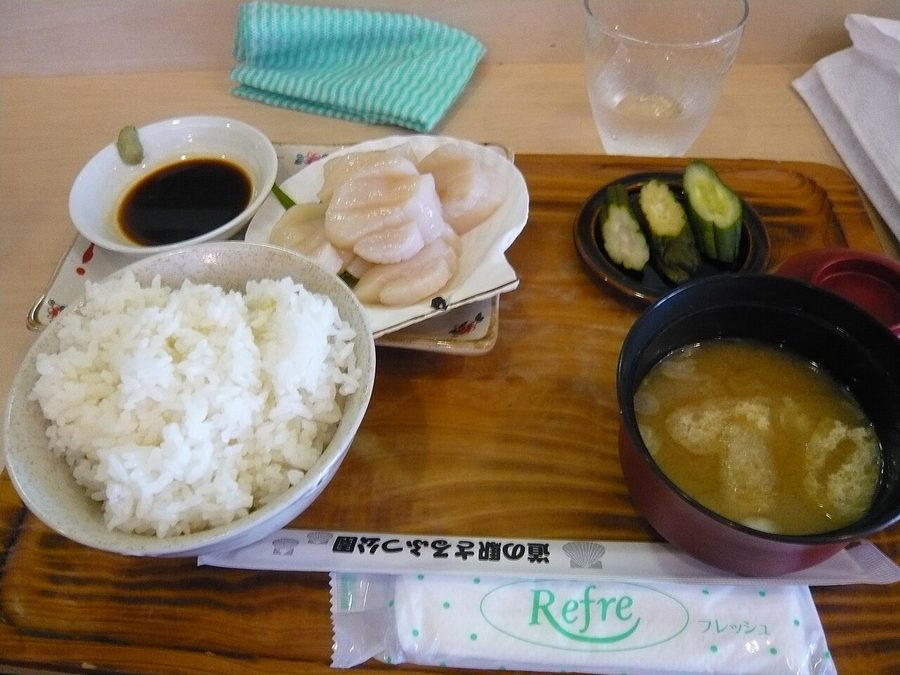 道の駅さるふつ公園のほたて定食