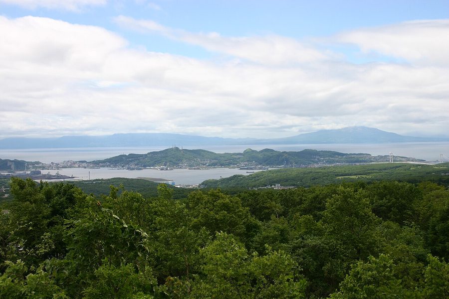 望洋台から望む絵鞆半島