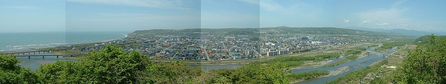 静内市街地のパノラマ