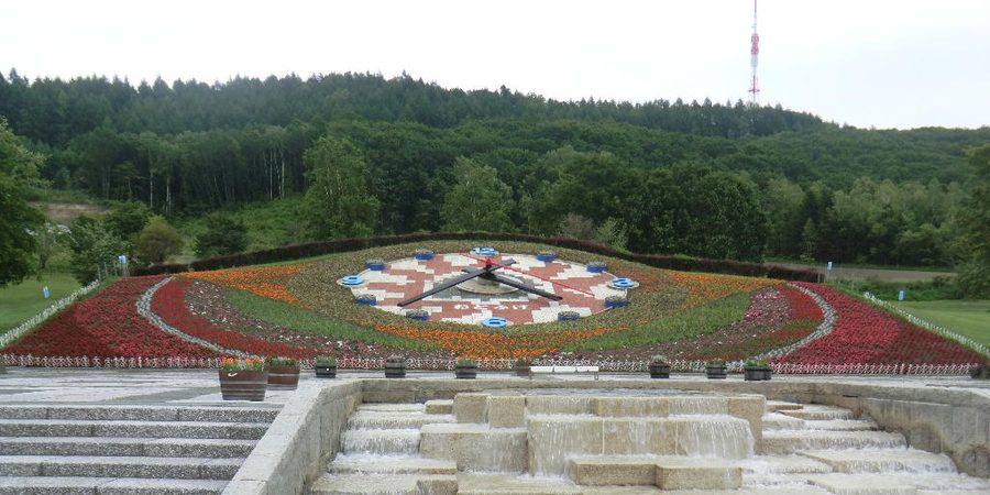 十勝が丘公園の花時計「ハナック」