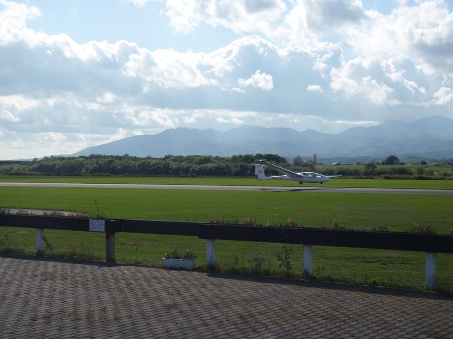 滝川航空公園でのグライダーの離陸
