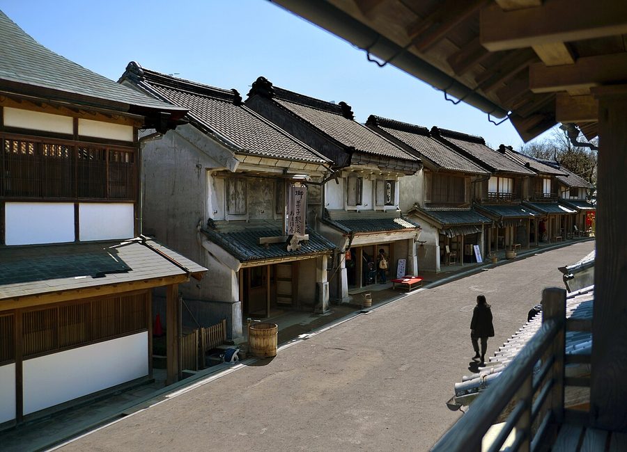 房総のむらの商家の町並