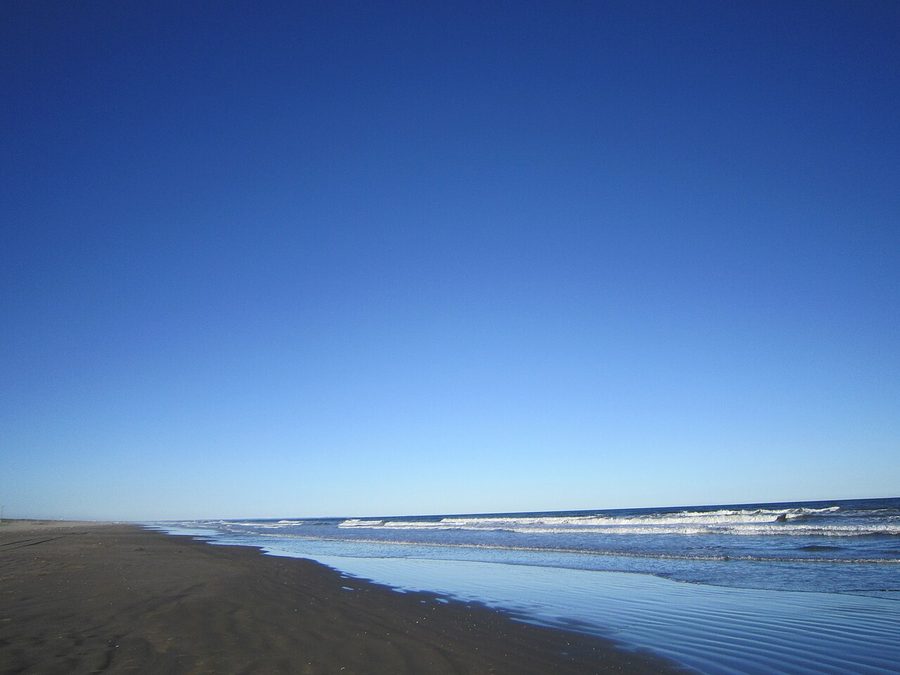蓮沼海浜公園付近の九十九里浜