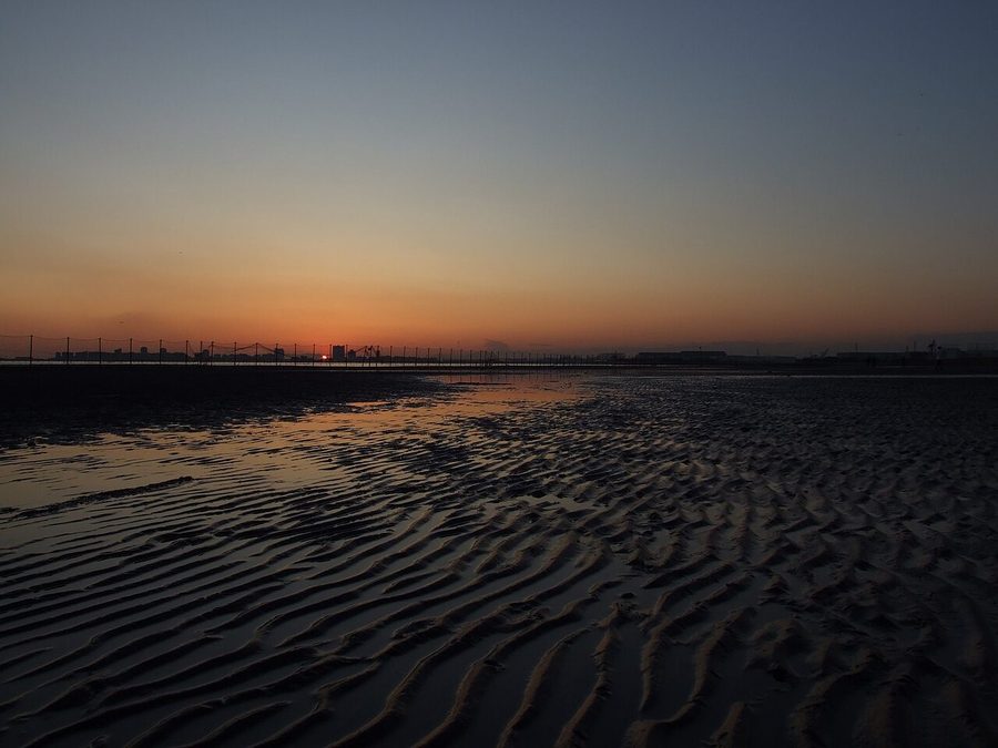 三番瀬海浜公園からの夕景
