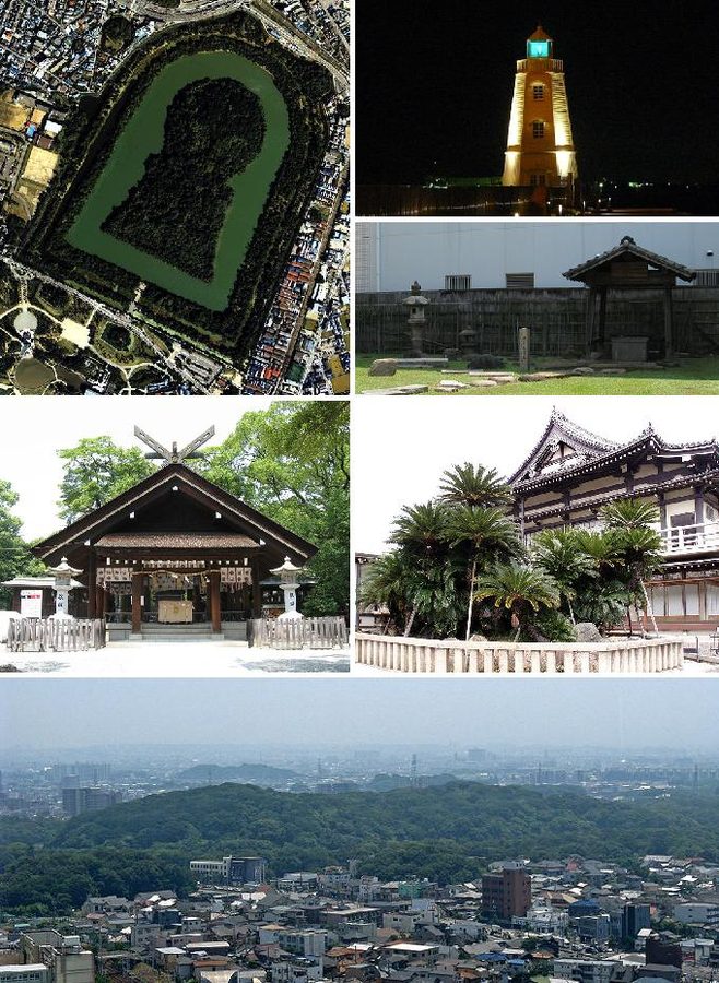 堺市を象徴する景観を集めたコラージュ