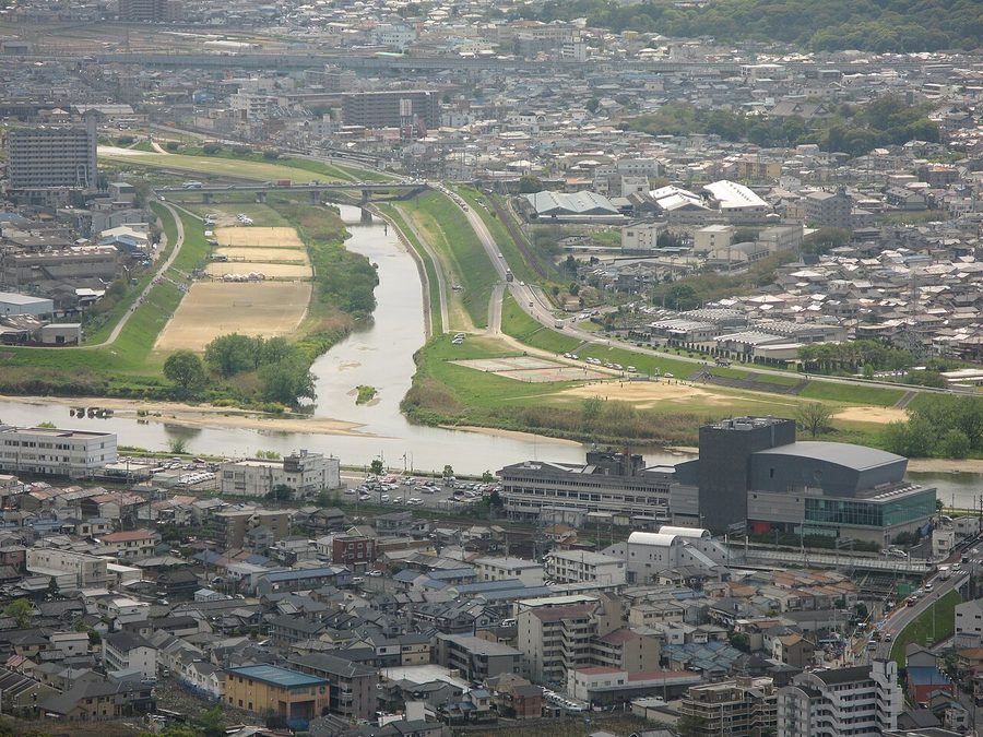 大和川と石川の合流点付近
