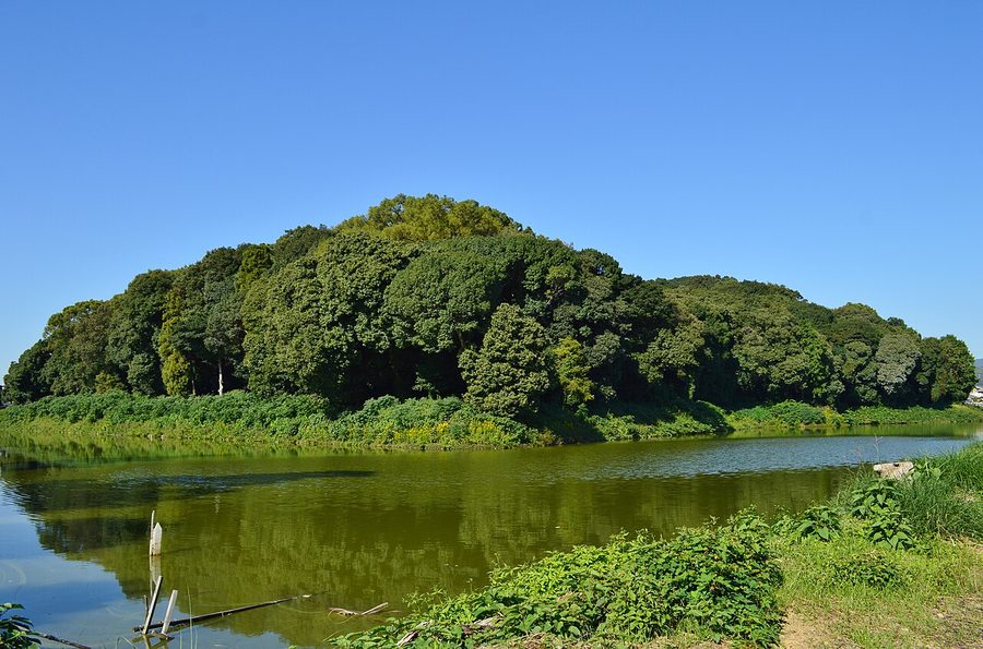 太田茶臼山古墳の墳丘全景
