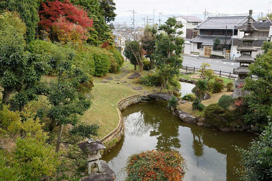 河合町役場の旧豆山荘庭園