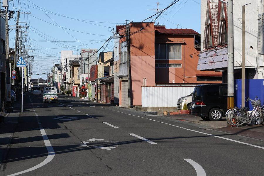 亘理町中心部の五日町通り