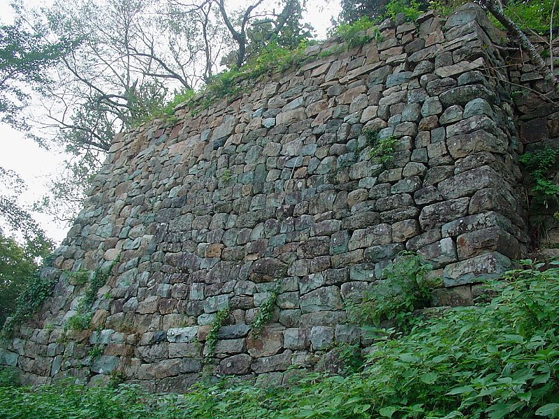 金山城本丸跡の石垣