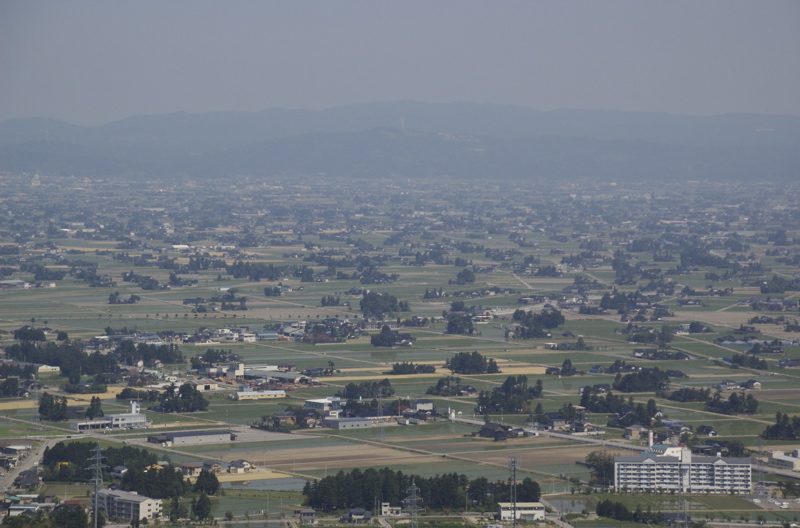 閑乗寺公園から望む砺波平野