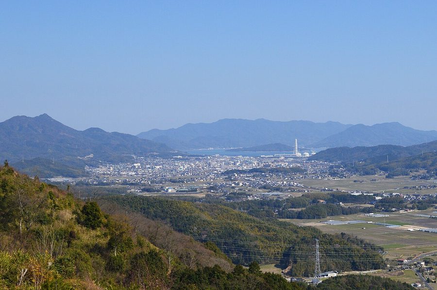 石城山から望む平生町市街地