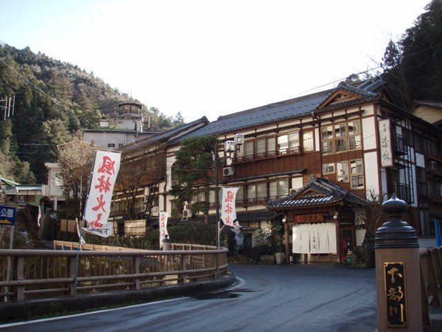 下部温泉の温泉街