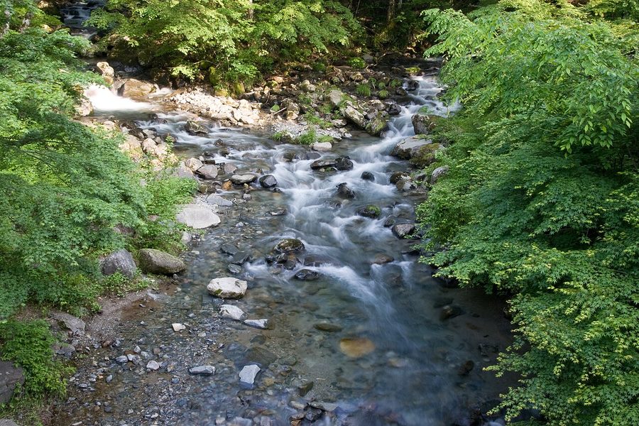 道志村内を流れる佐瀬川