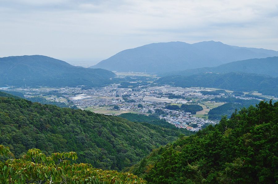 伊吹山ドライブウェイから望む関ヶ原古戦場