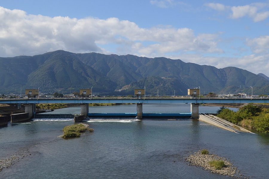揖斐川と岡島橋（国道417号）