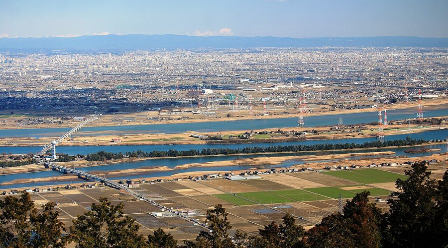 多度山から見下ろした景色
