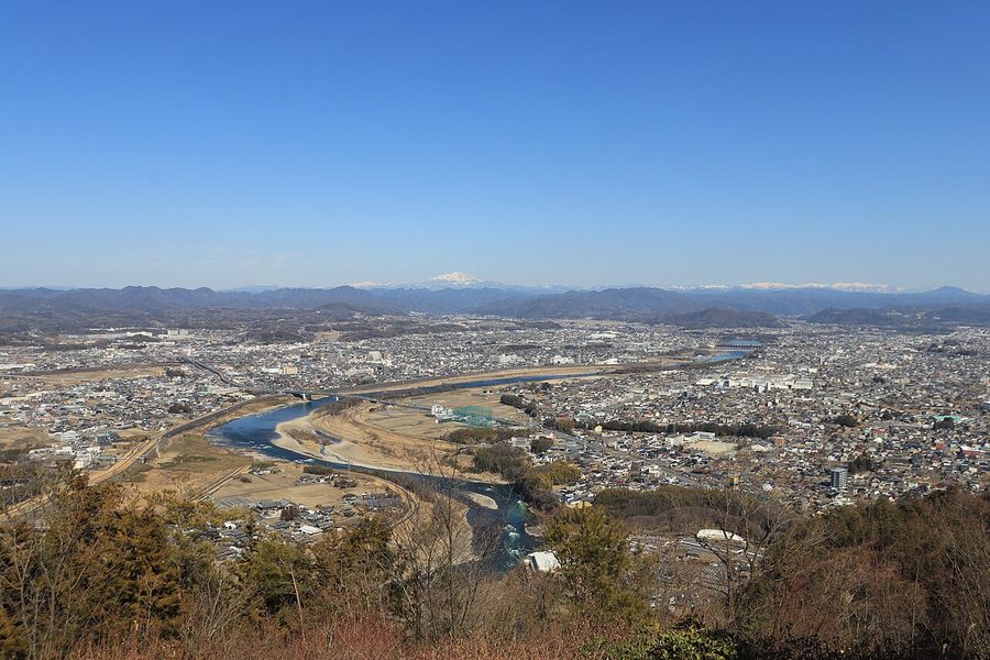 鳩吹山（岐阜県可児市）から望む北側の眺め
