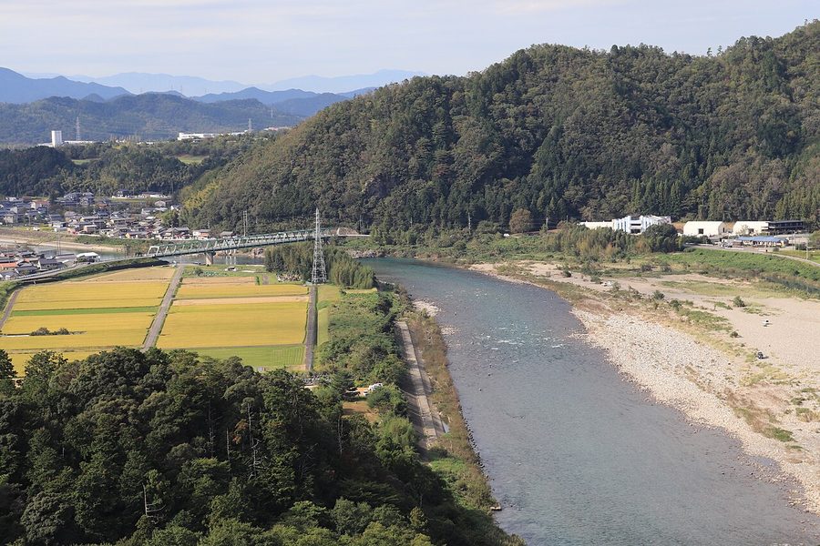 小倉山から望む長良川