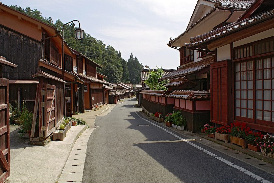 吹屋の町並み