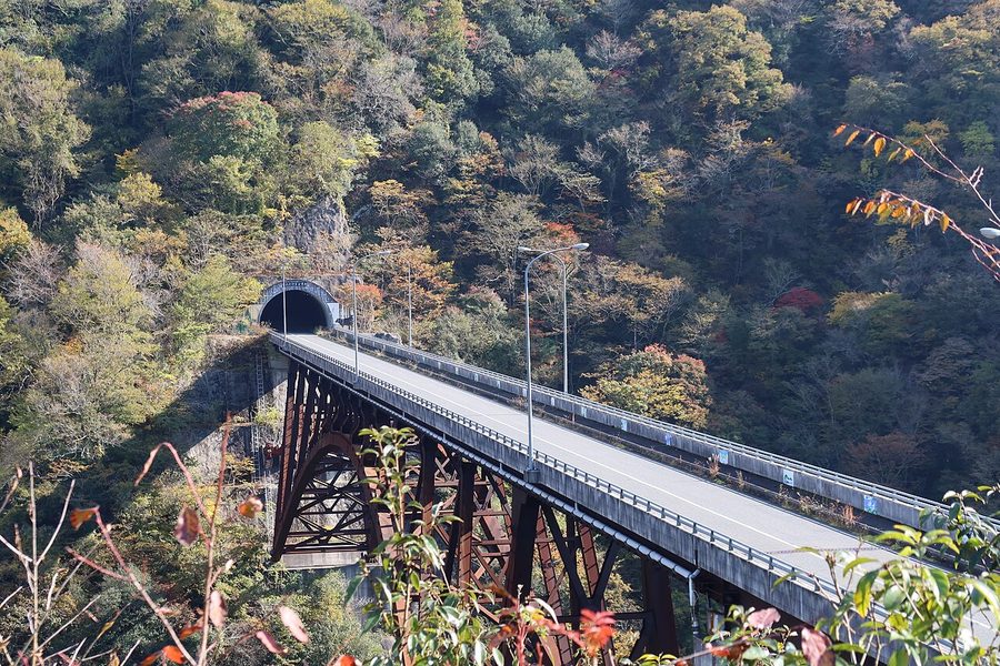 福桝川大橋とたれかやトンネル