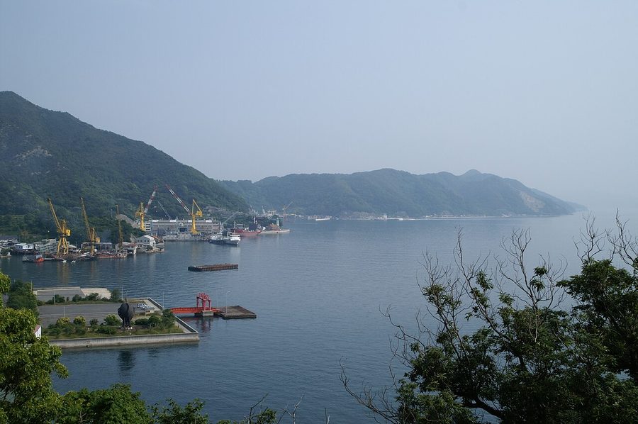 木江地区の港と造船所