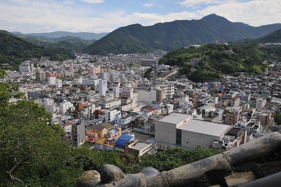 宇和島城天守から望む宇和島市街