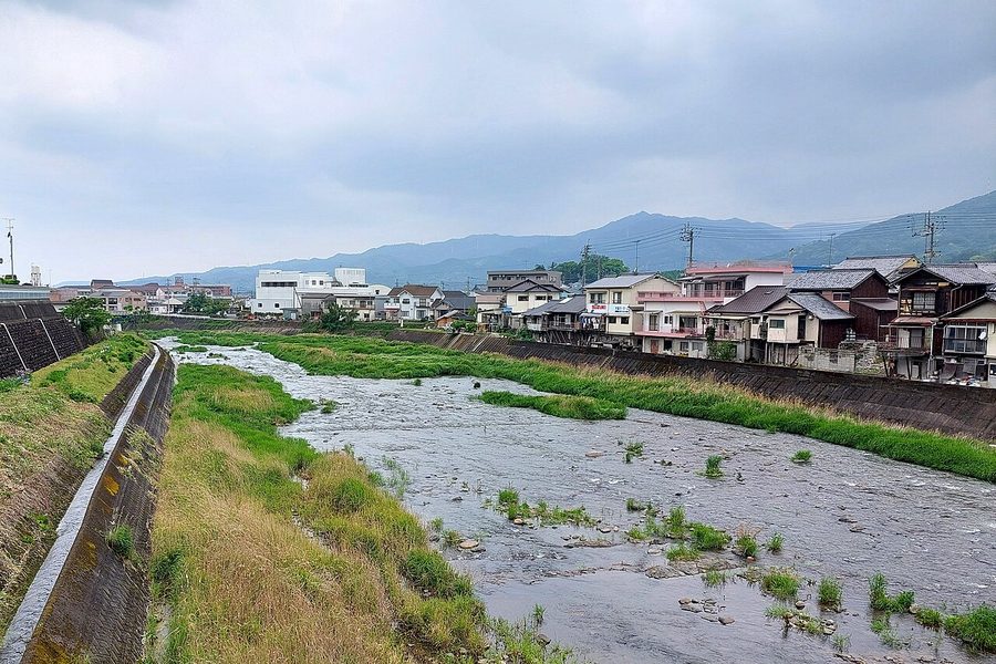 旧川内町中心部の遠景