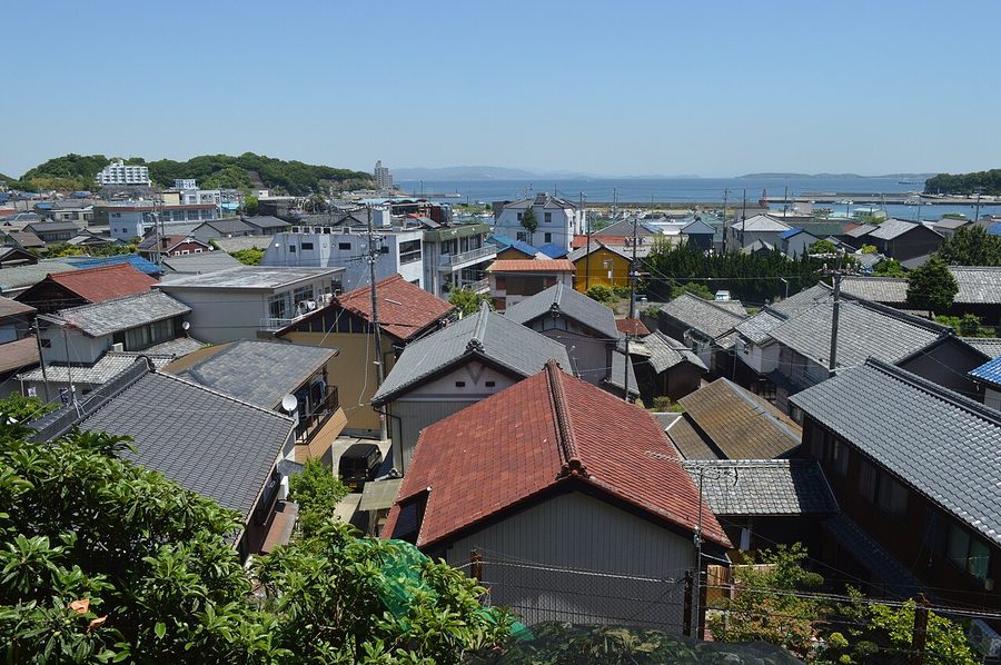 大井の集落を見下ろした景観