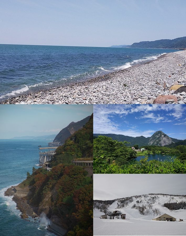 糸魚川市内の景観をまとめたモンタージュ画像