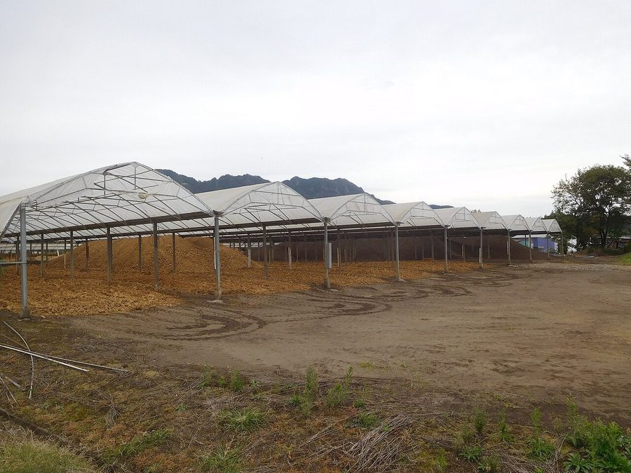 鹿沼土の乾燥場