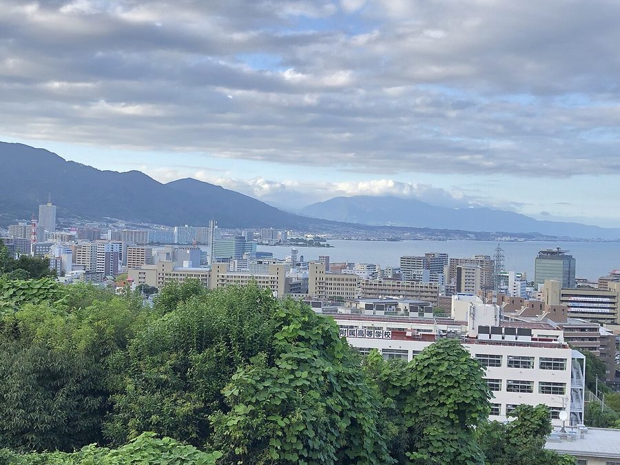 大津市中心部の市街地