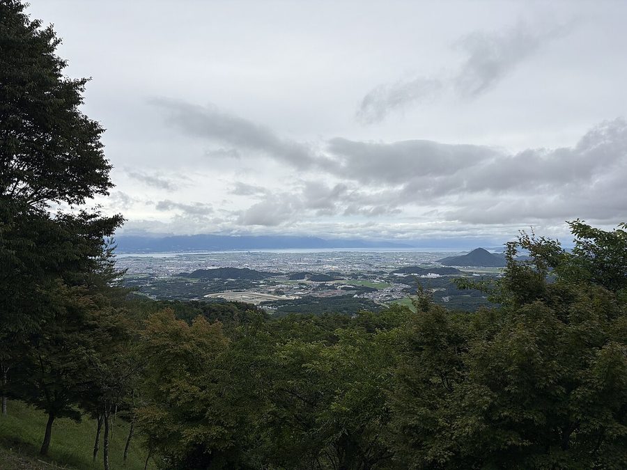 横ヶ峯展望所から見た栗東市