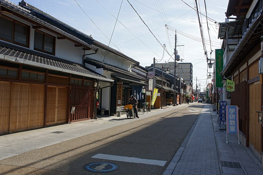 草津宿の町並み