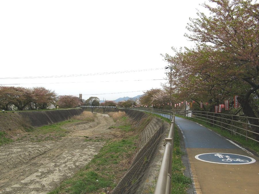 旧草津川の河道跡