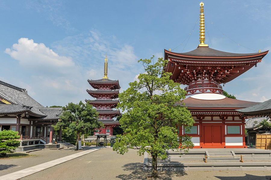 蓮華院誕生寺本院の多宝塔・五重塔・本堂