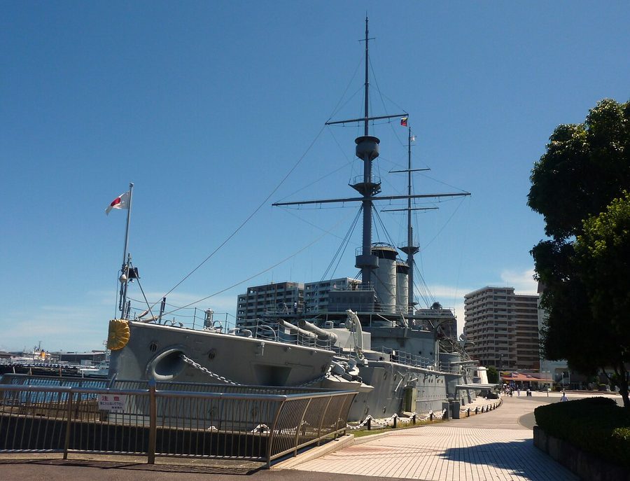 三笠公園に保存されている戦艦「三笠」
