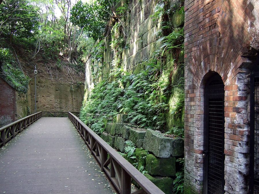猿島に残る要塞跡
