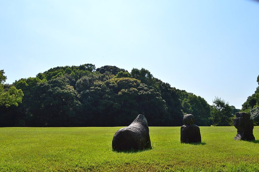 岩戸山古墳の遠景