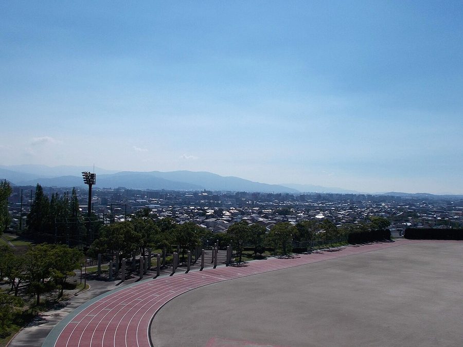 Madoka Park展望台から望む大野城市の市街地