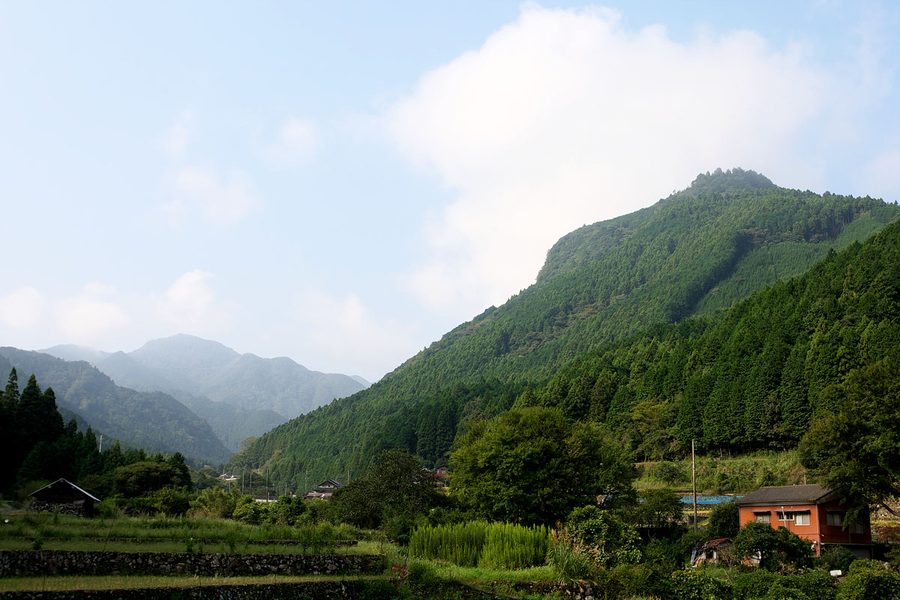 求菩提山(右)と犬ヶ岳(左奥)