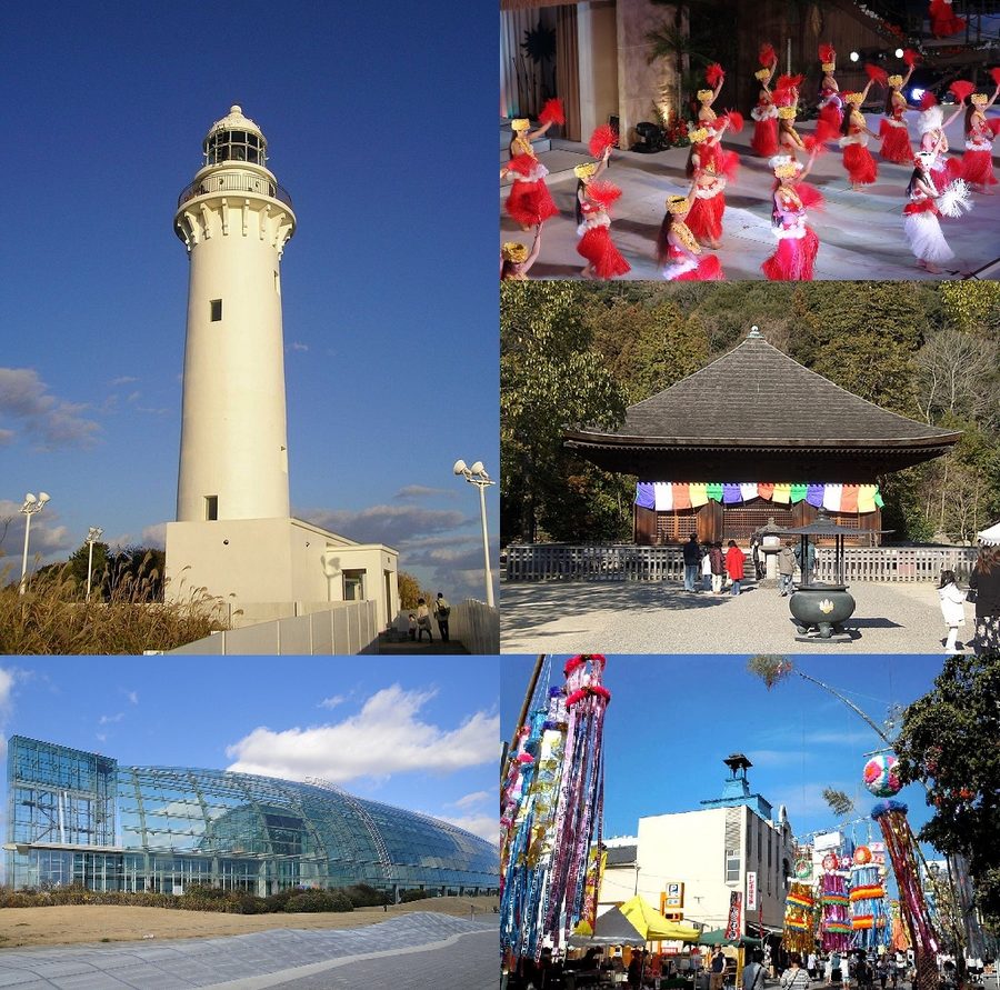 いわき市の風景を集めたモンタージュ画像
