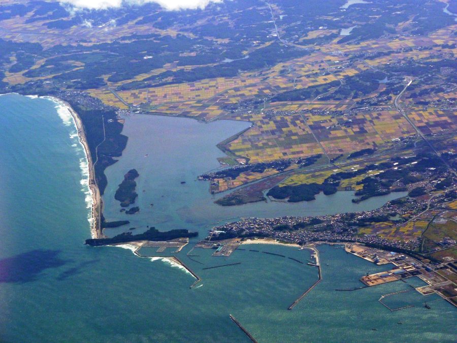 松川浦の空撮