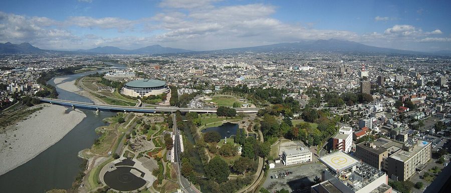 群馬県庁舎からの北側の眺め