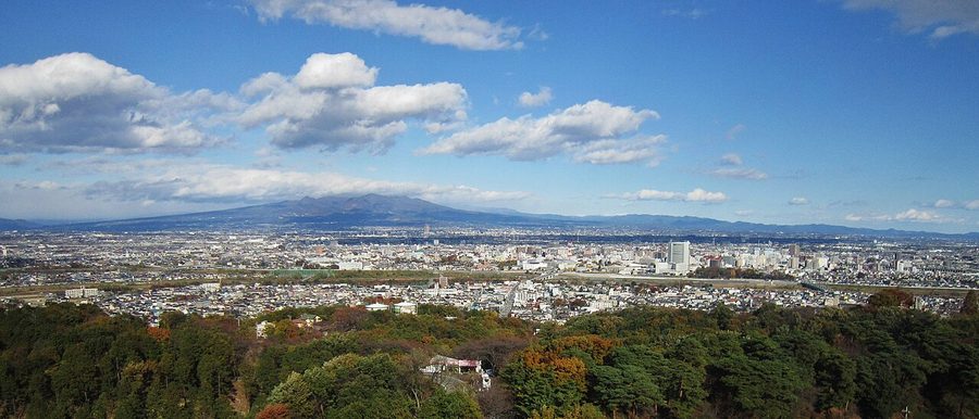 高崎白衣大観音から北東方面を望んだ眺め